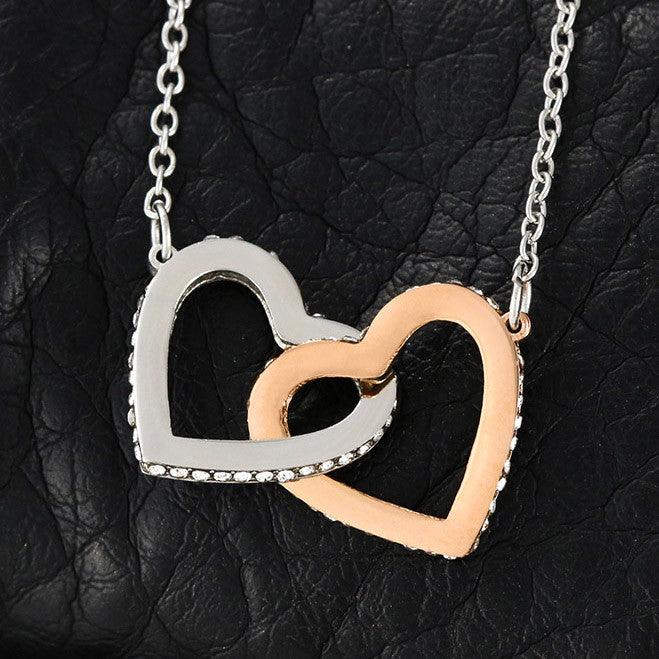 To My Badass Daughter - Stand Your Ground - Interlocking Hearts Necklace - Love Dad - Everyoou