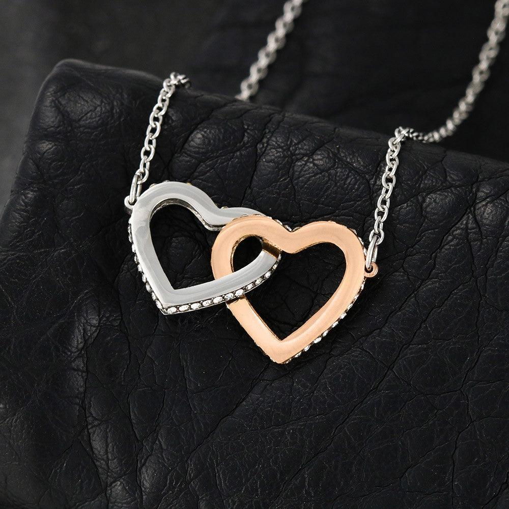 To My Badass Bestie - Braver - Interlocking Hearts Necklace - Everyoou
