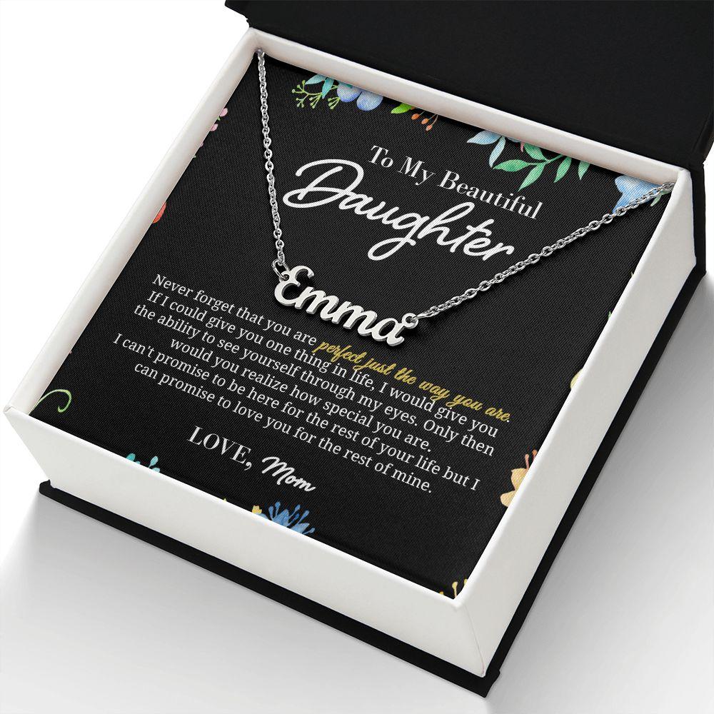To My Beautiful Daughter - How Special You Are - Personalized Name Necklace - Everyoou