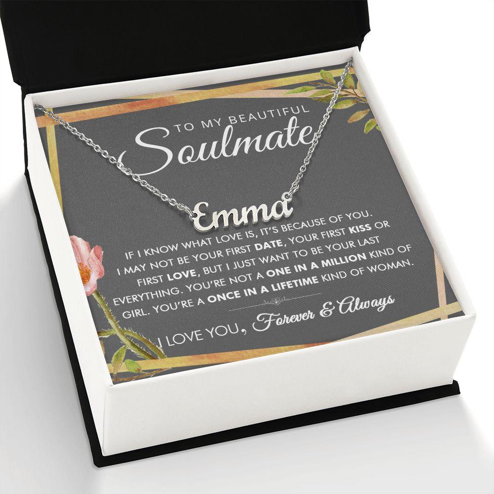 To My Beautiful Soulmate - The Only One - Personalized Name Necklace - Everyoou
