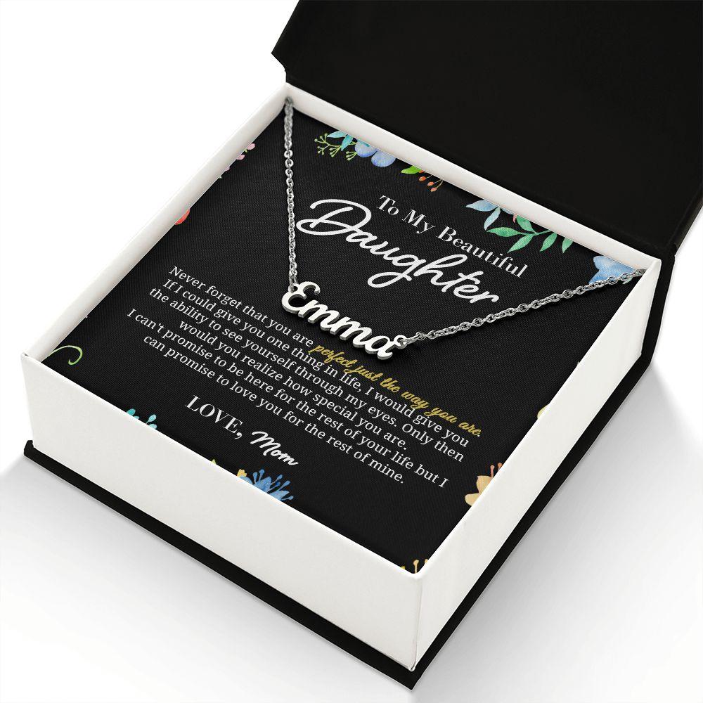 To My Beautiful Daughter - How Special You Are - Personalized Name Necklace - Everyoou