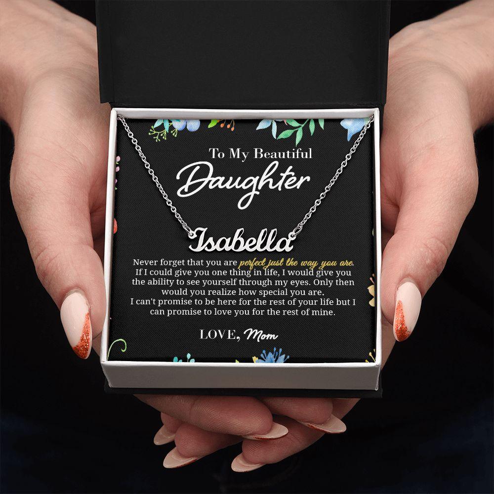 To My Beautiful Daughter - How Special You Are - Personalized Name Necklace - Everyoou