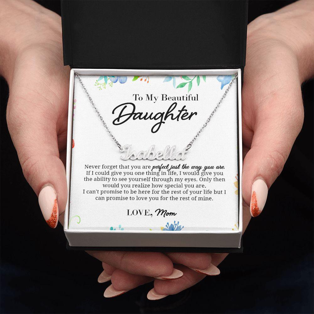To My Beautiful Daughter - How Special You Are - Personalized Name Necklace - Everyoou