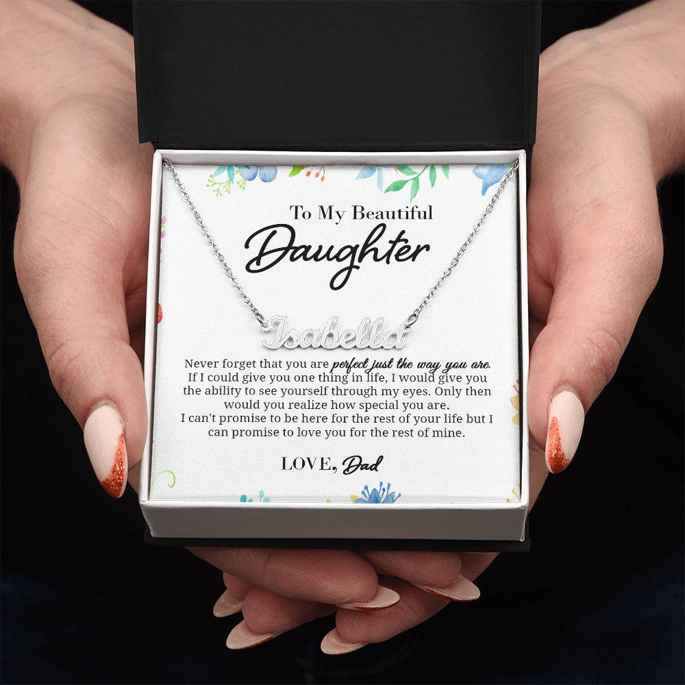 To My Beautiful Daughter - How Special You Are - Personalized Name Necklace - Everyoou
