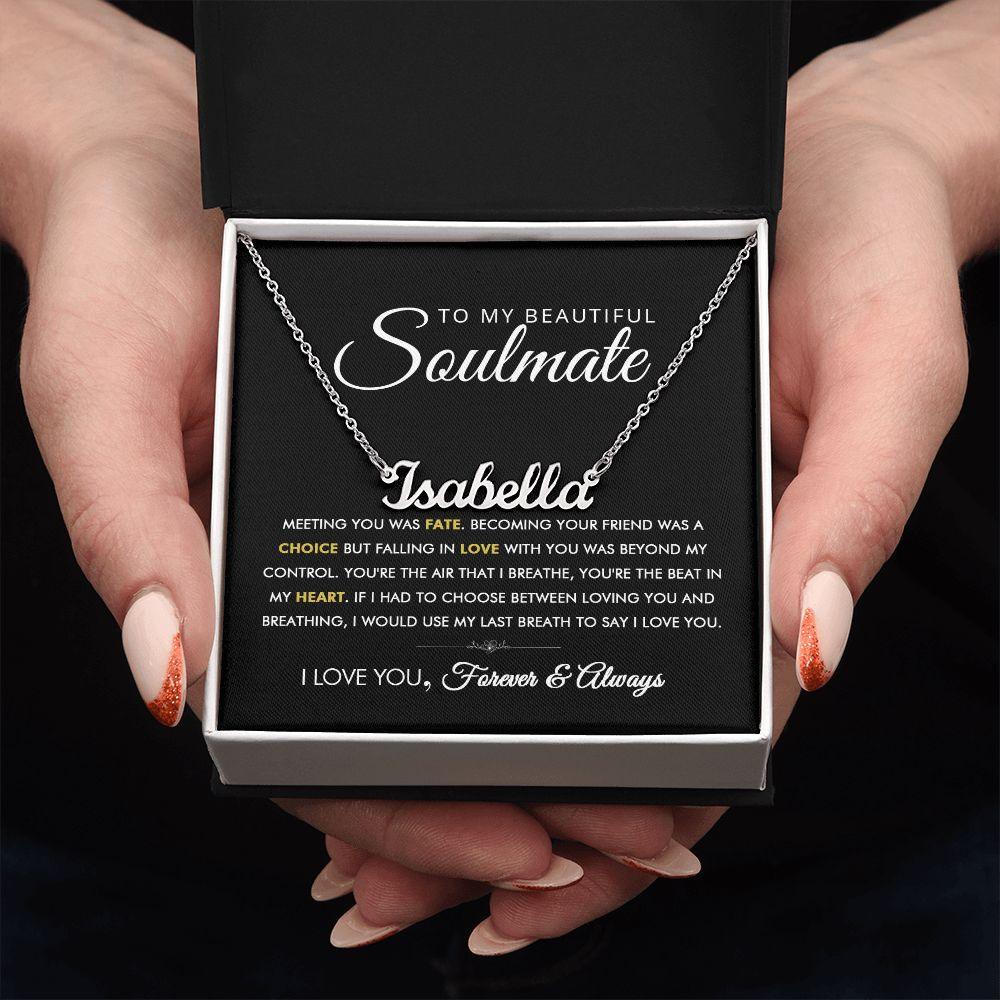To My Beautiful Soulmate - Beyond - Personalized Name Necklace - Everyoou