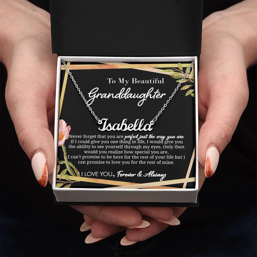 To My Beautiful Granddaughter - How Special You Are - Personalized Name Necklace - Everyoou