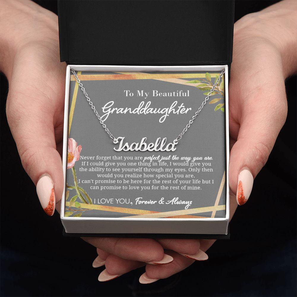 To My Beautiful Granddaughter - Special To Me - Personalized Name Necklace - Everyoou