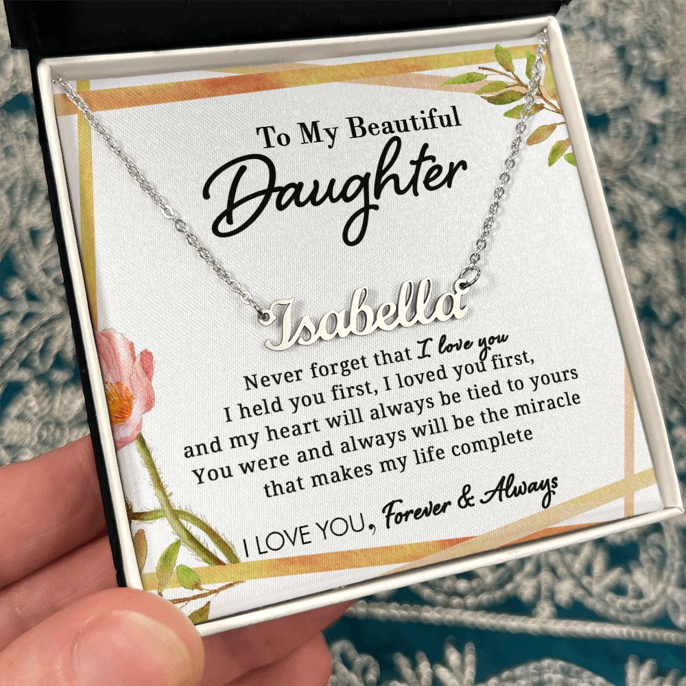 To My Beautiful Daughter - My Life - Personalized Name Necklace - Everyoou