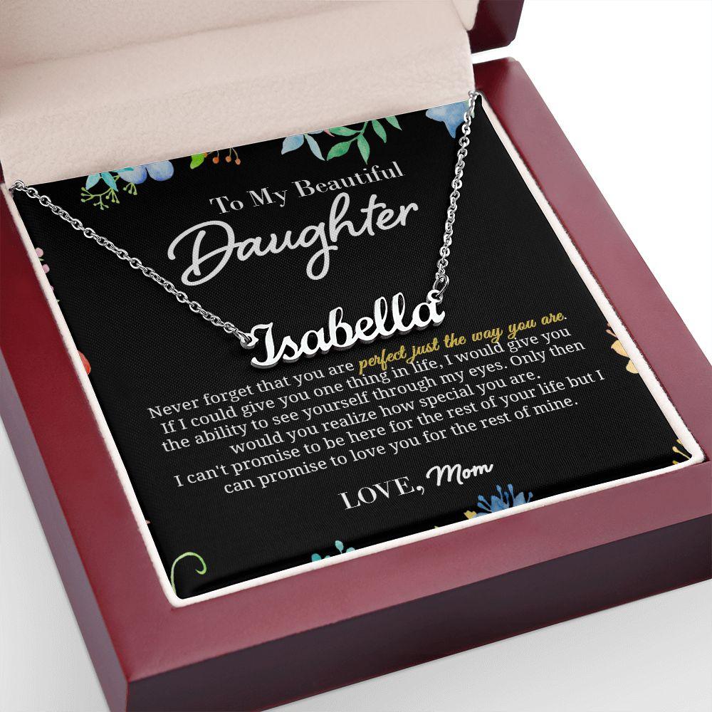 To My Beautiful Daughter - How Special You Are - Personalized Name Necklace - Everyoou