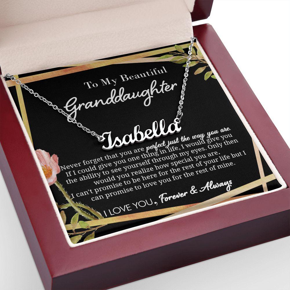 To My Beautiful Granddaughter - How Special You Are - Personalized Name Necklace - Everyoou