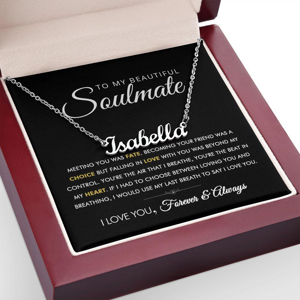 To My Beautiful Soulmate - Beyond - Personalized Name Necklace - Everyoou