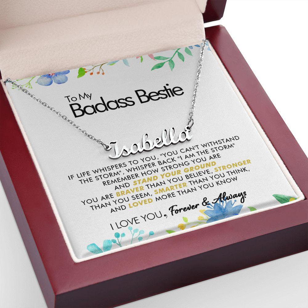 To My Badass Bestie - Believe In You - Personalized Name Necklace - Everyoou