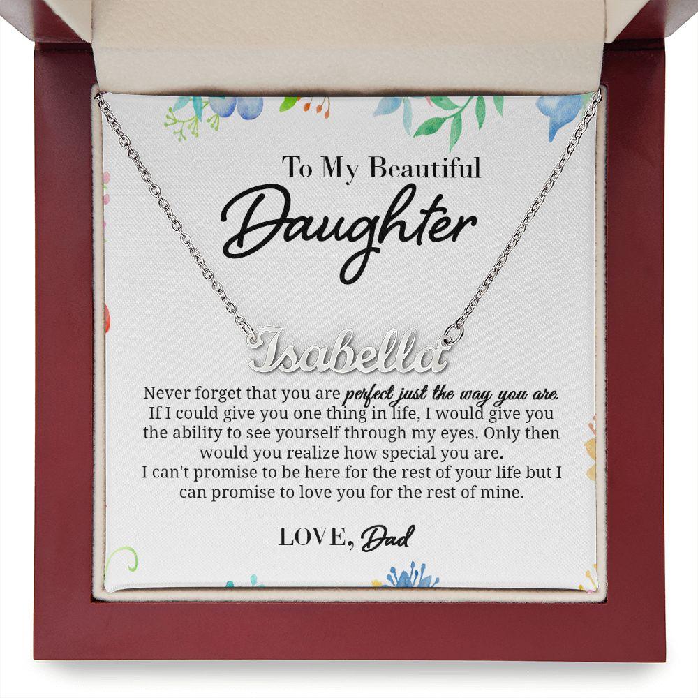 To My Beautiful Daughter - How Special You Are - Personalized Name Necklace - Everyoou