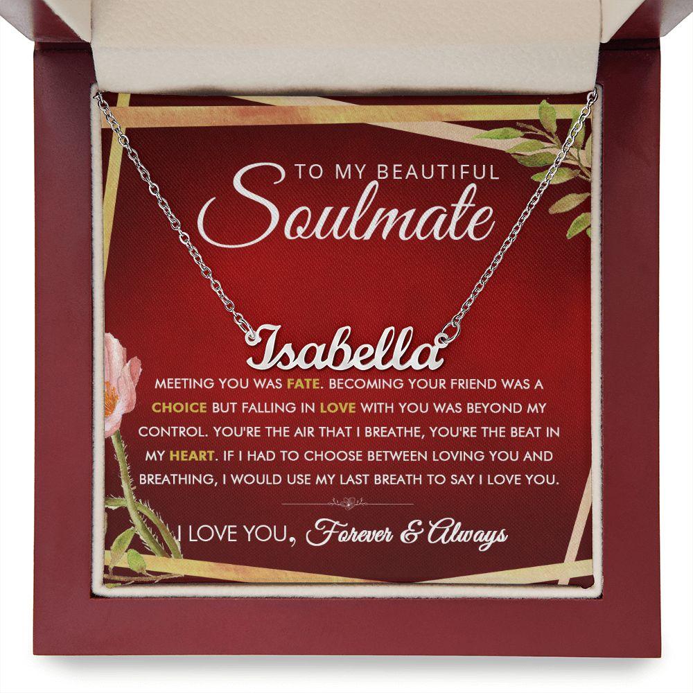 To My Beautiful Soulmate - Last - Personalized Name Necklace - Everyoou