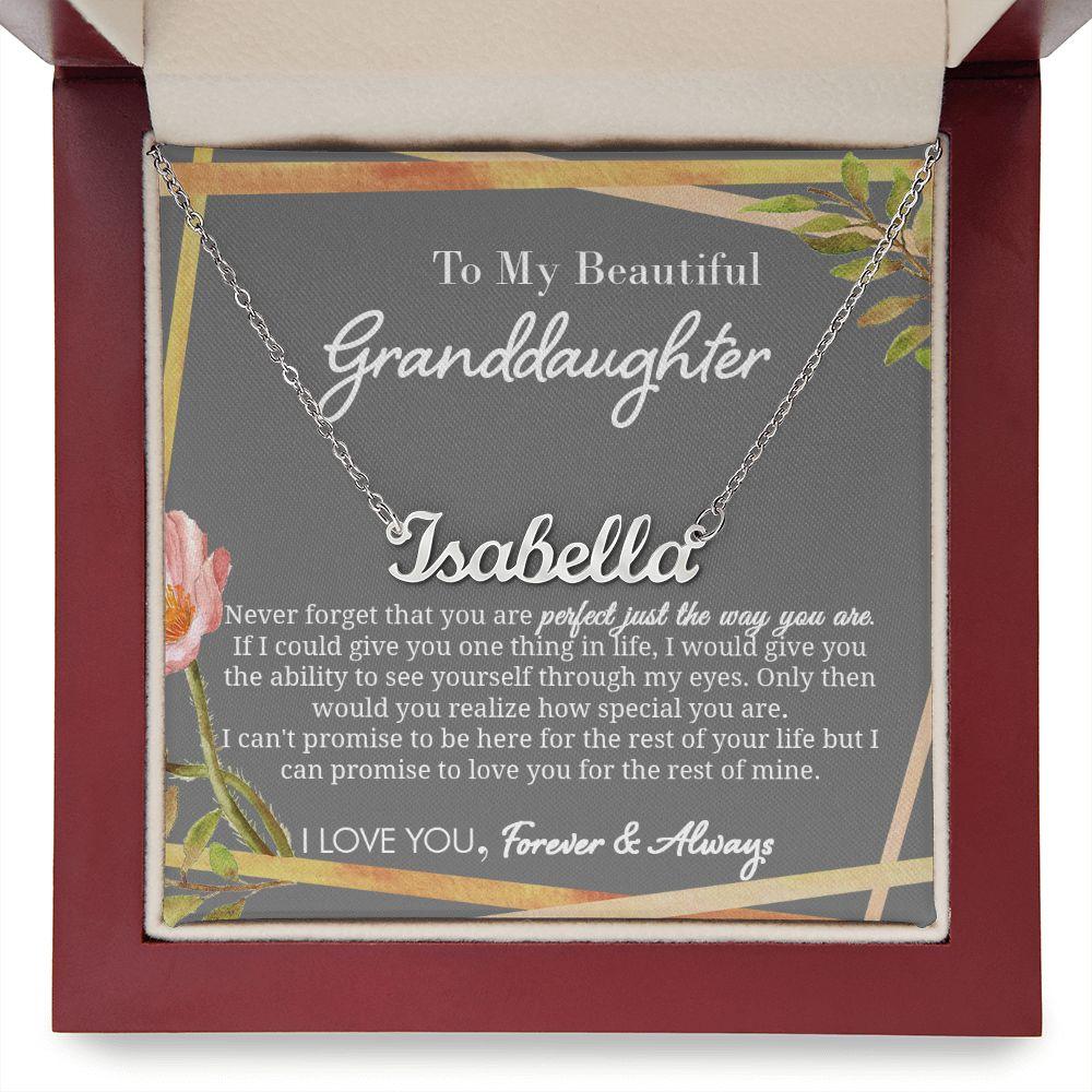 To My Beautiful Granddaughter - Special To Me - Personalized Name Necklace - Everyoou