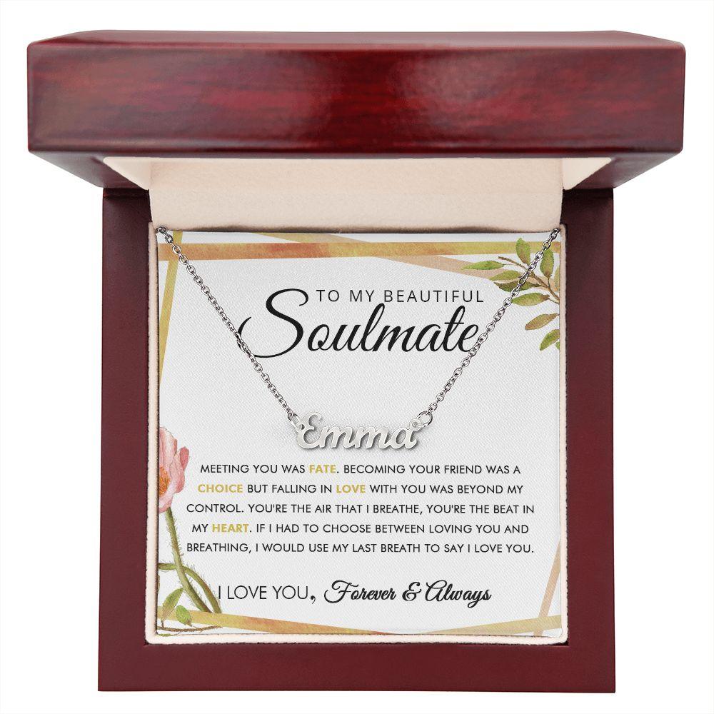 To My Beautiful Soulmate - Fate - Personalized Name Necklace - Everyoou