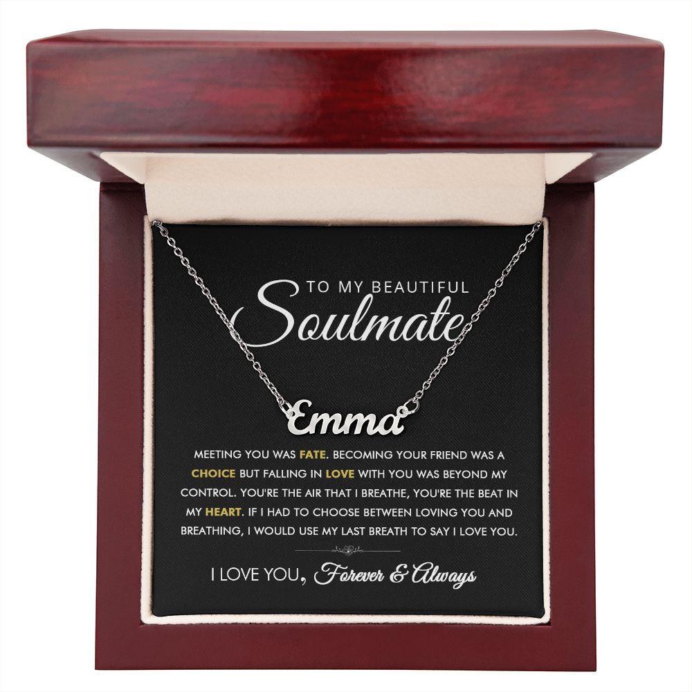 To My Beautiful Soulmate - Beyond - Personalized Name Necklace - Everyoou