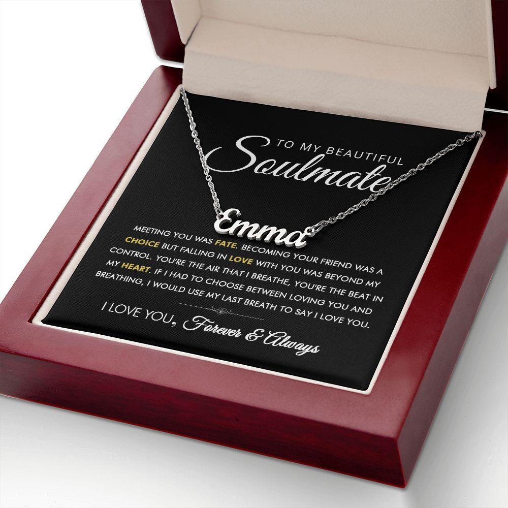 To My Beautiful Soulmate - Beyond - Personalized Name Necklace - Everyoou