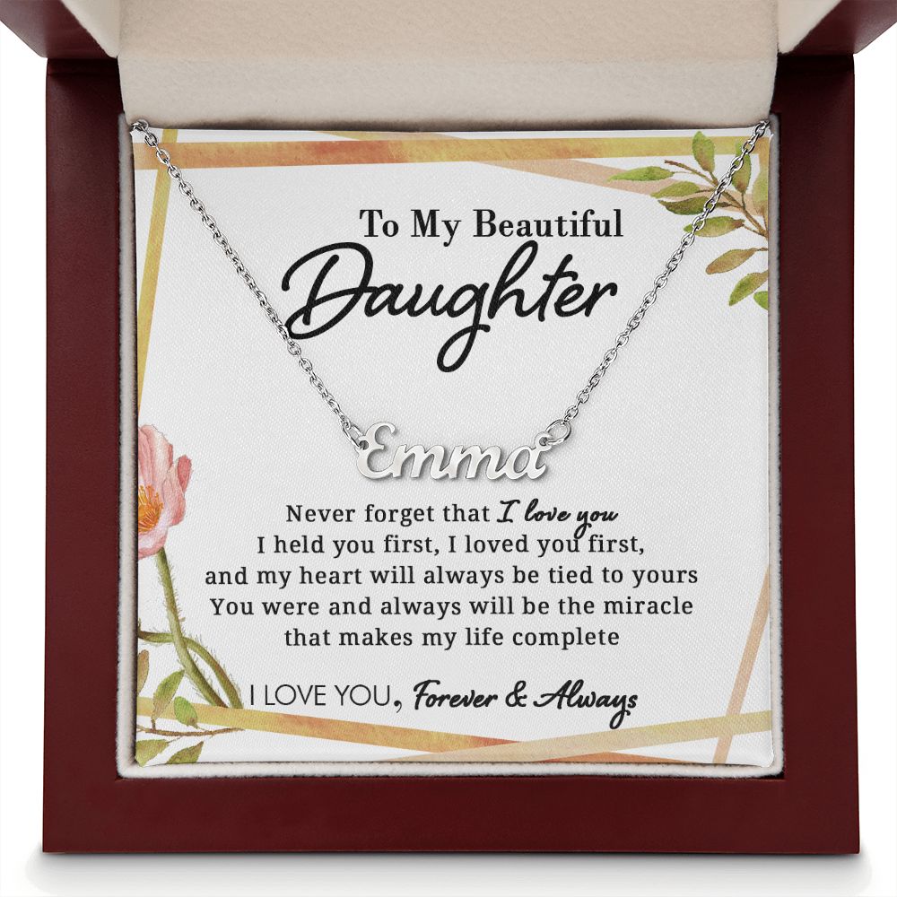 To My Beautiful Daughter - My Life - Personalized Name Necklace - Everyoou