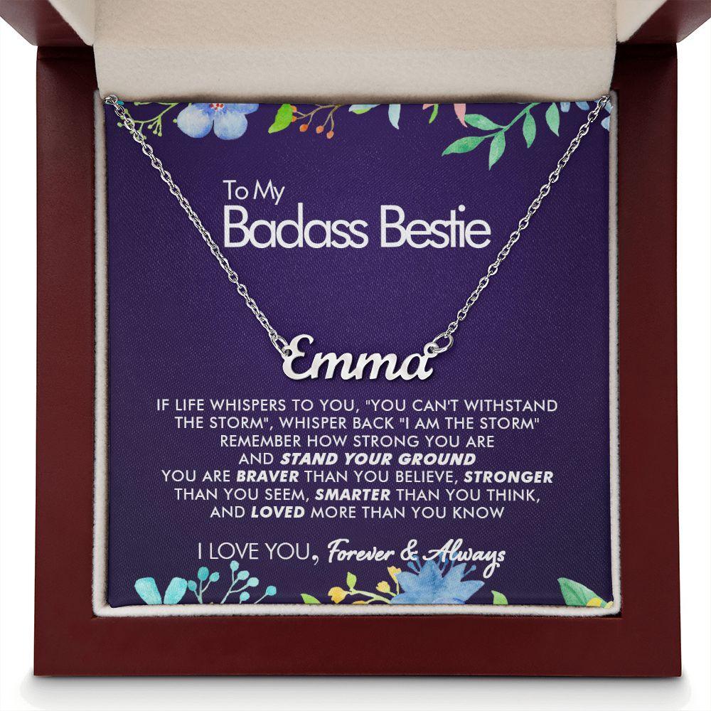 To My Badass Bestie - Believe - Personalized Name Necklace - Everyoou