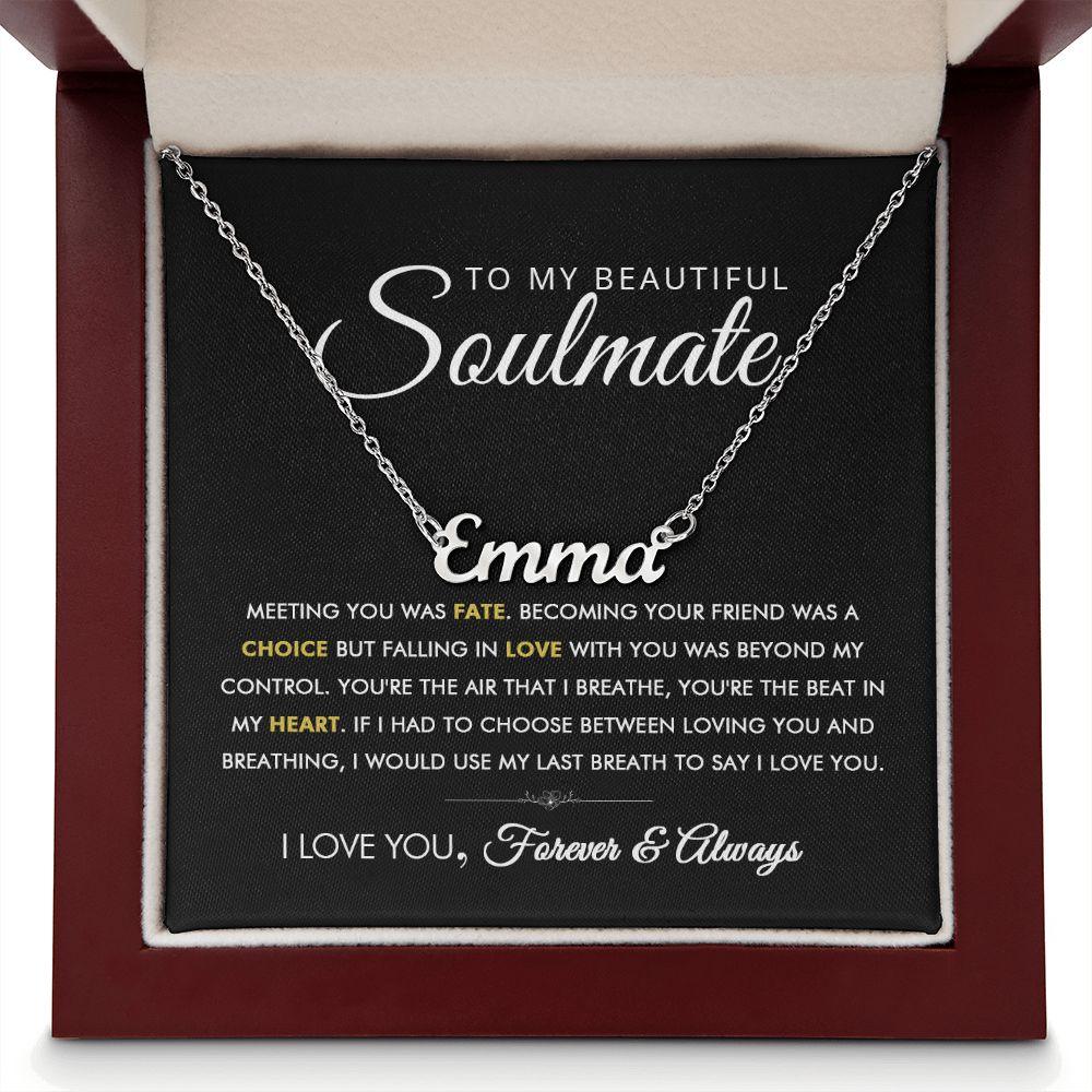 To My Beautiful Soulmate - Beyond - Personalized Name Necklace - Everyoou