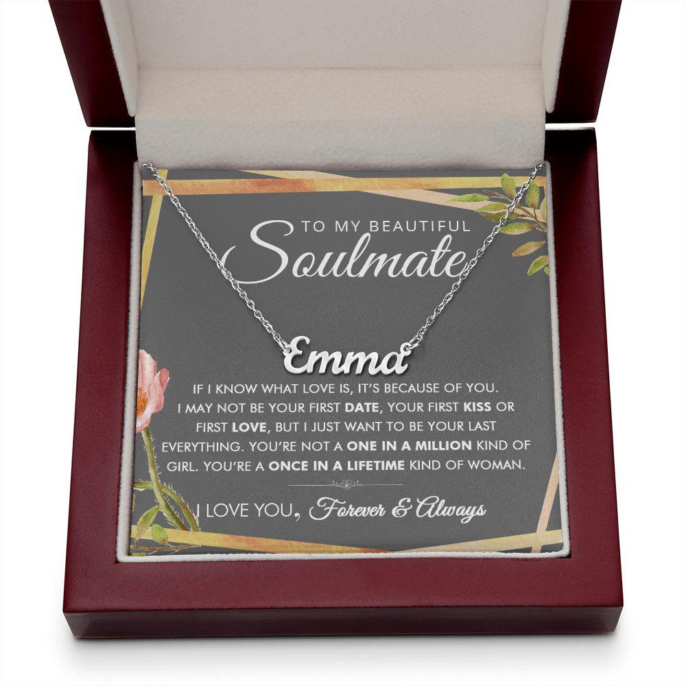 To My Beautiful Soulmate - The Only One - Personalized Name Necklace - Everyoou