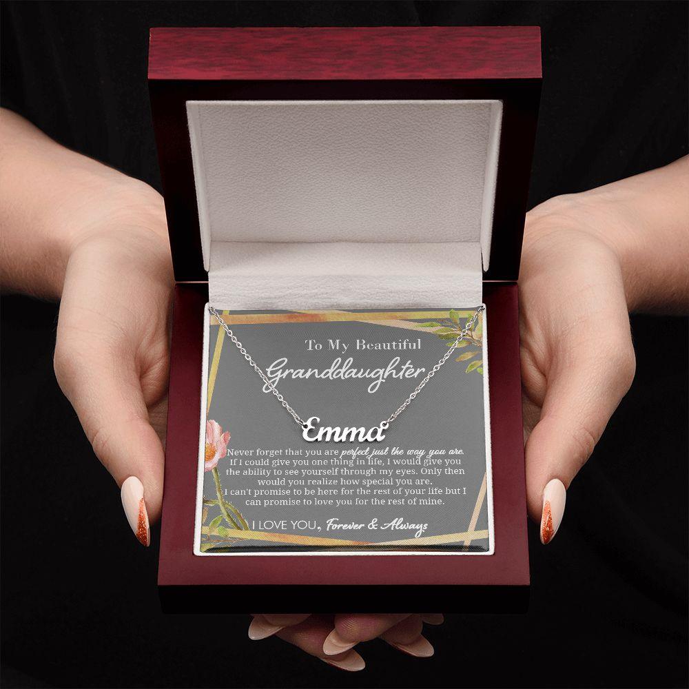 To My Beautiful Granddaughter - Special To Me - Personalized Name Necklace - Everyoou