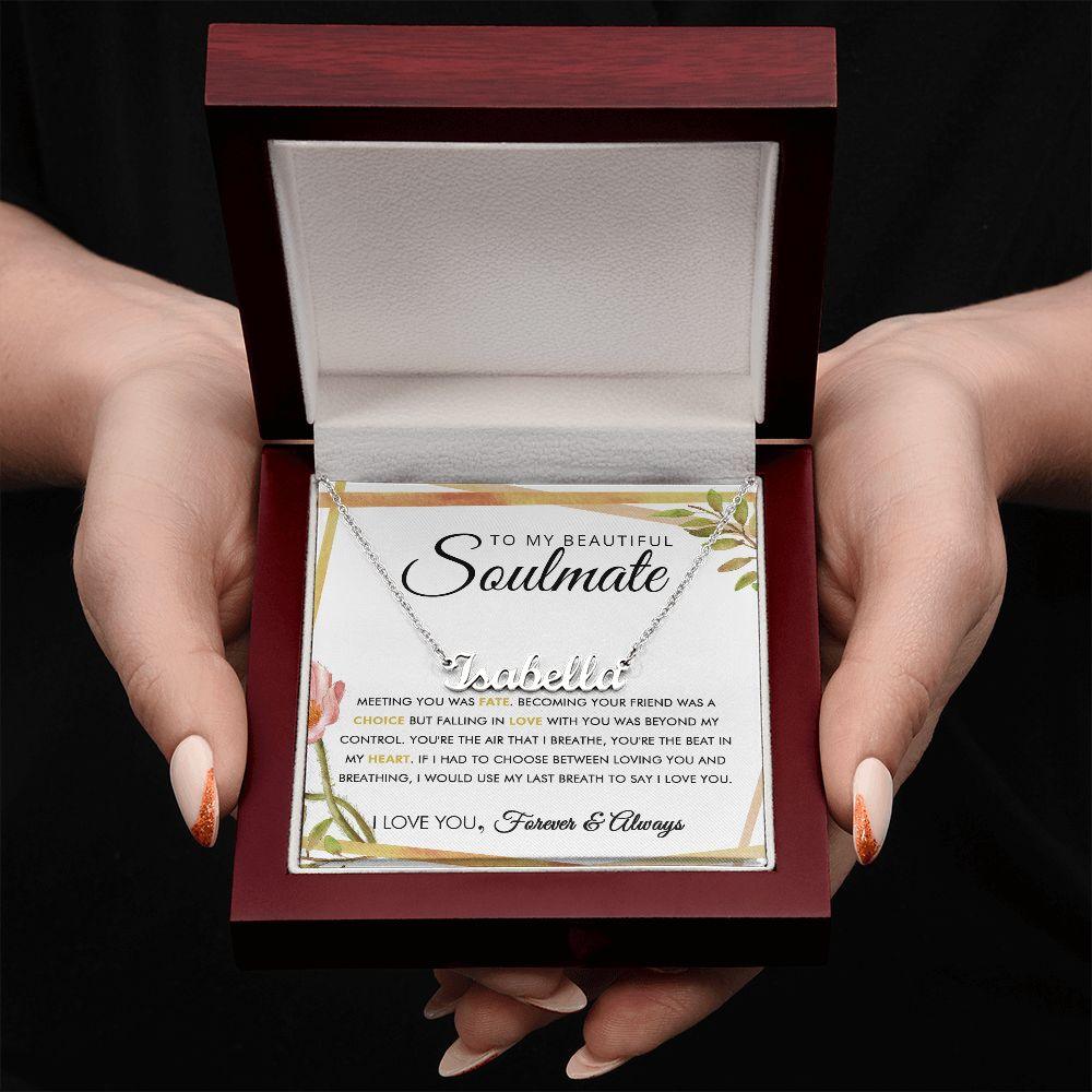 To My Beautiful Soulmate - Fate - Personalized Name Necklace - Everyoou