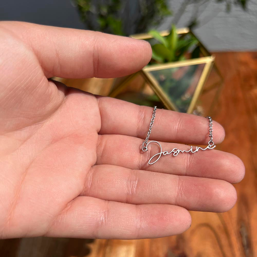 To My Beautiful Daughter - Miracle Of My Life - Personalized Signature Name Necklace - Everyoou