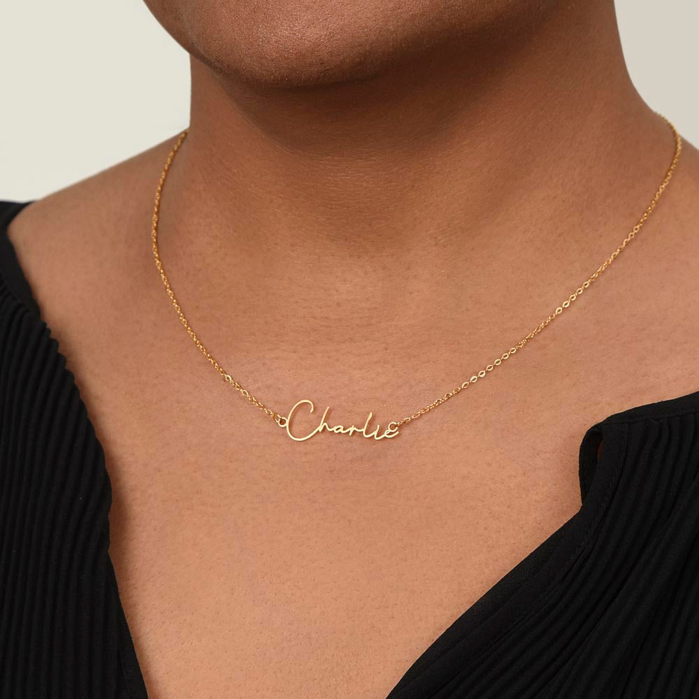To My Beautiful Daughter - Signature Style Name Necklace - Everyoou