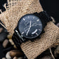 Engraved Chronograph Watch - Black - Everyoou