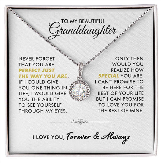 To My Beautiful Granddaughter - Never Forget - Eternal Necklace - Everyoou