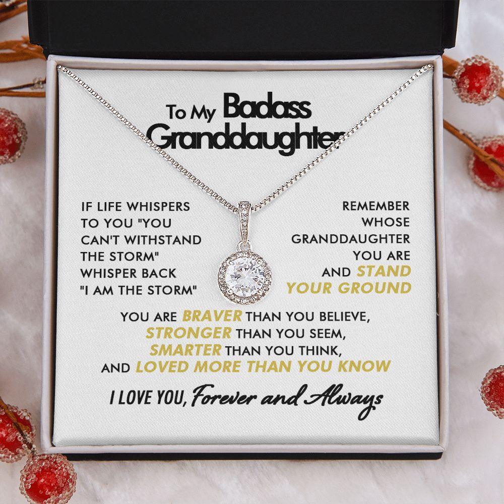 To My Badass Granddaughter - Stronger - Eternal Necklace - Everyoou
