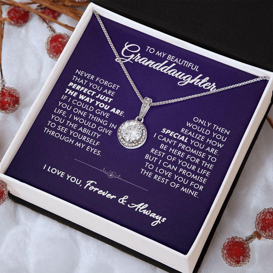 To My Beautiful Granddaughter - Life Promise - Eternal Necklace - Everyoou