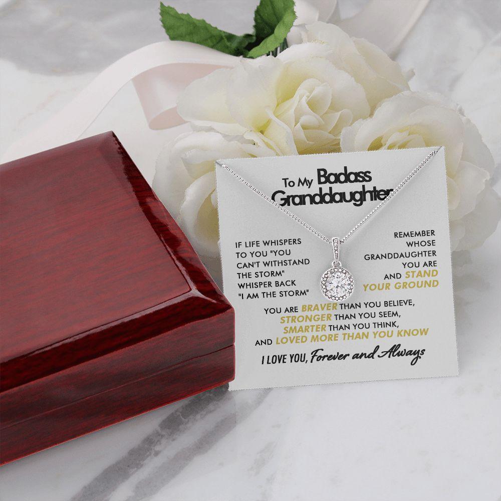 To My Badass Granddaughter - Stronger - Eternal Necklace - Everyoou