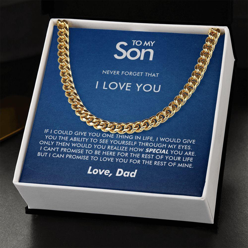 To My Son - Never Forget - Cuban Link Chain - Everyoou