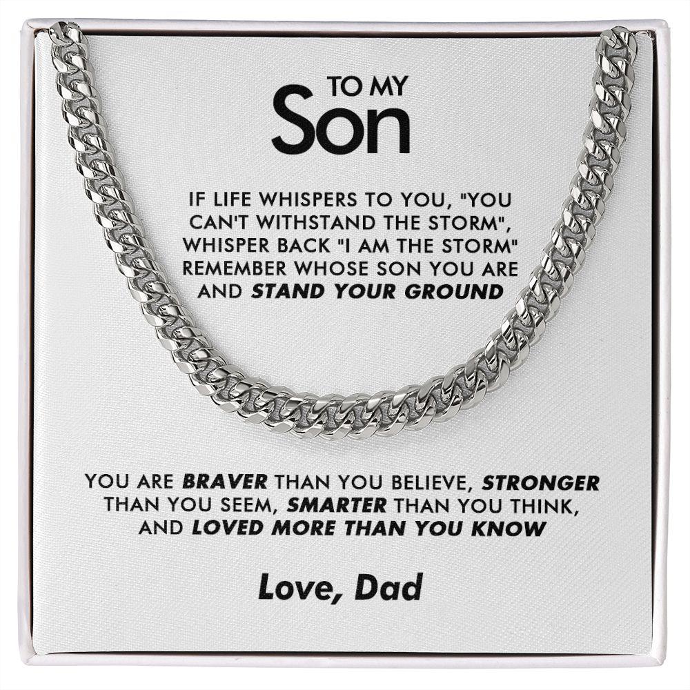 To My Son - Stand Your Ground - Cuban Link Chain - Everyoou