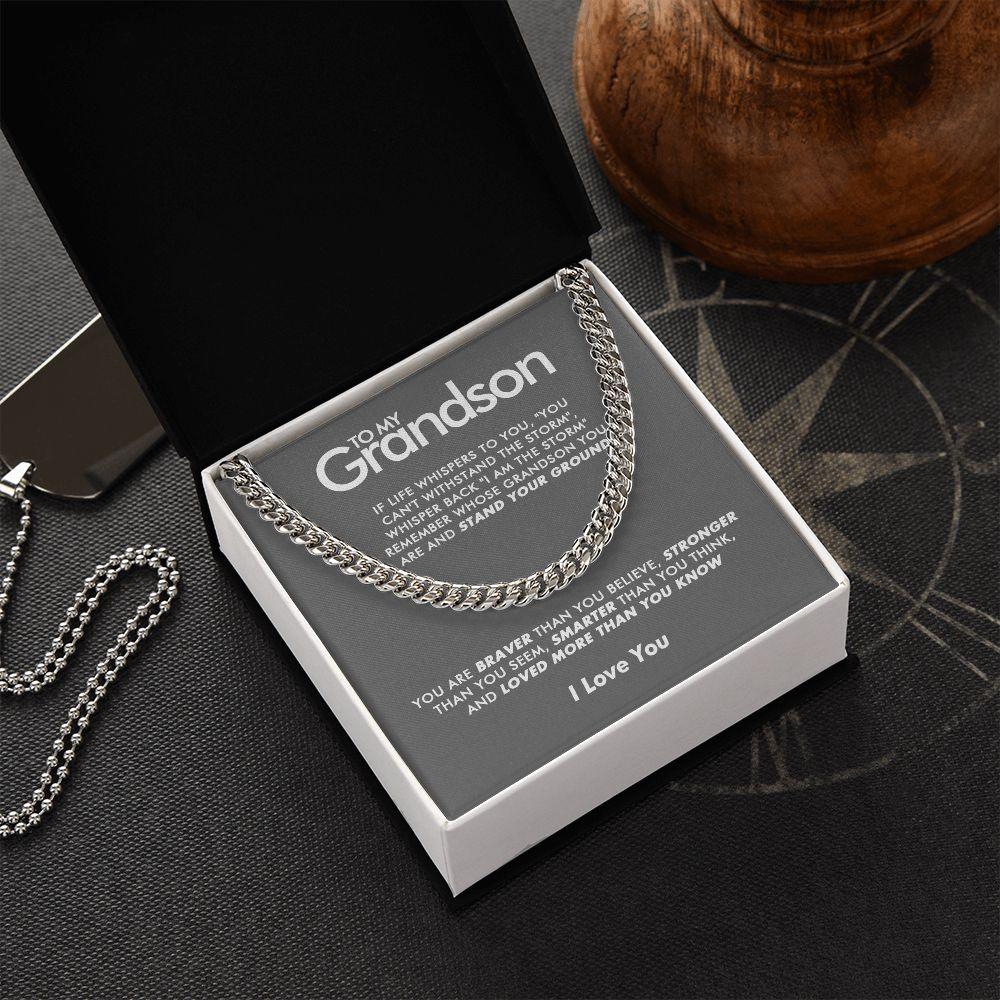 To My Grandson - Stand Your Ground - Cuban Link Chain - Everyoou