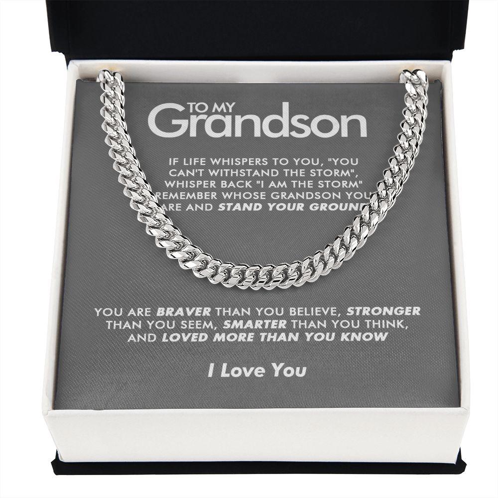 To My Grandson - Stand Your Ground - Cuban Link Chain - Everyoou