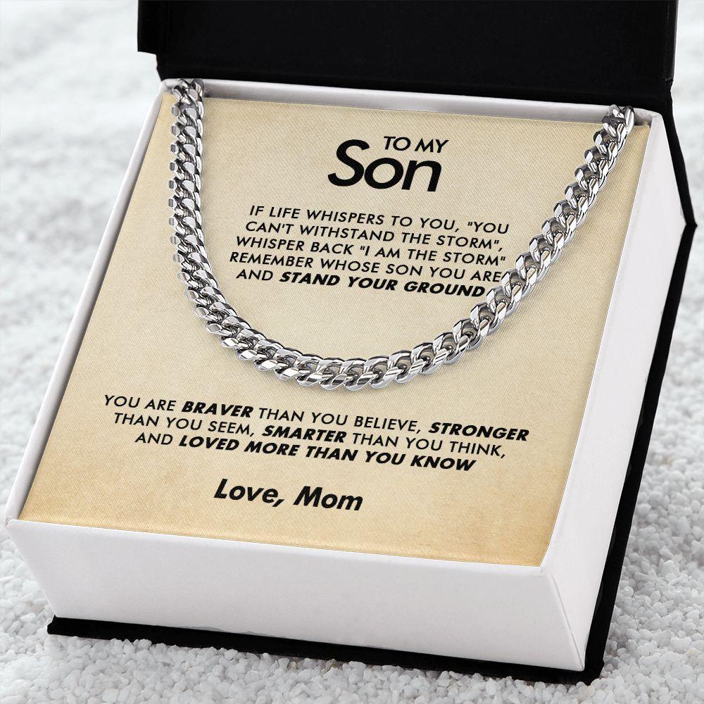 To My Son - Stronger - Cuban Link Chain - Everyoou