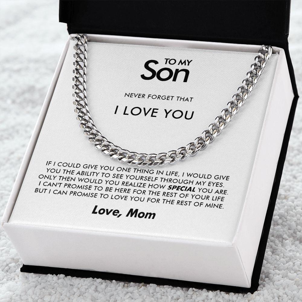 To My Son -Promise - Cuban Link Chain - Everyoou