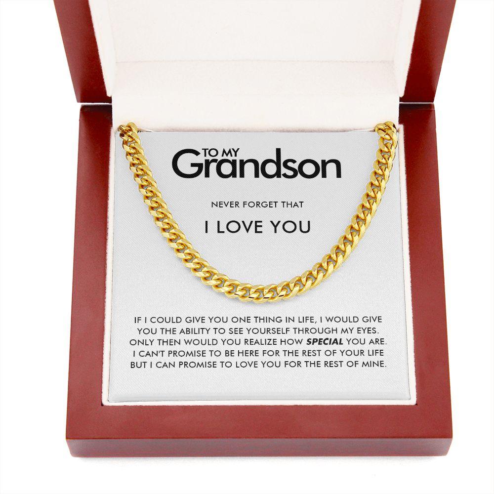 To My Grandson - Promise - Cuban Link Chain - Everyoou