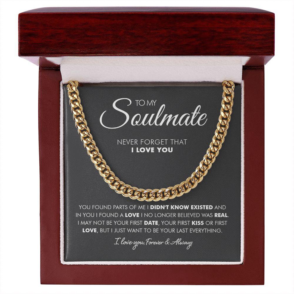 To My Man - First Love- Cuban Link Chain - Everyoou