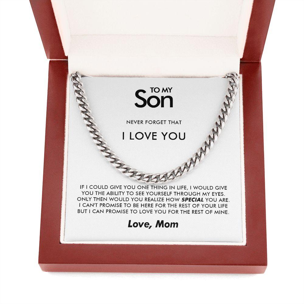 To My Son -Promise - Cuban Link Chain - Everyoou