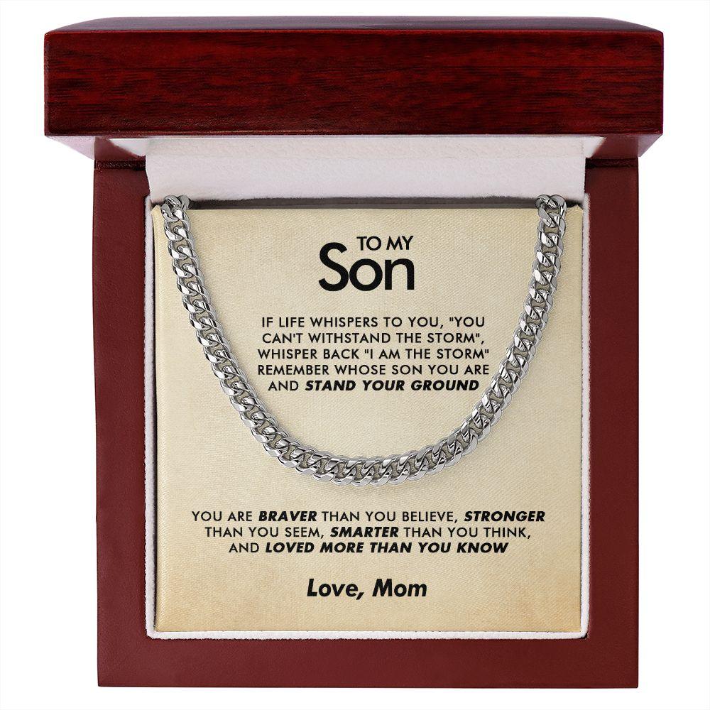 To My Son - Stronger - Cuban Link Chain - Everyoou