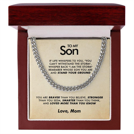 To My Son - Stronger - Cuban Link Chain - Everyoou