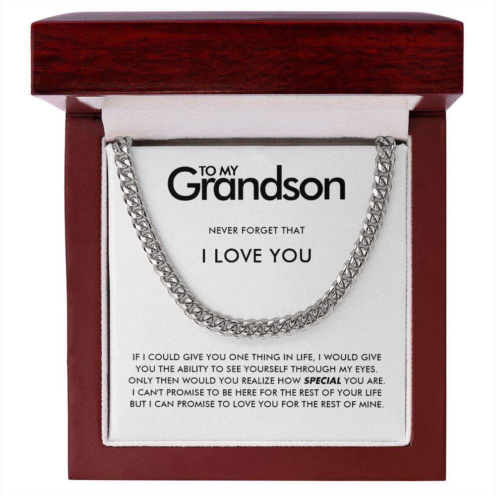 To My Grandson - Promise - Cuban Link Chain - Everyoou