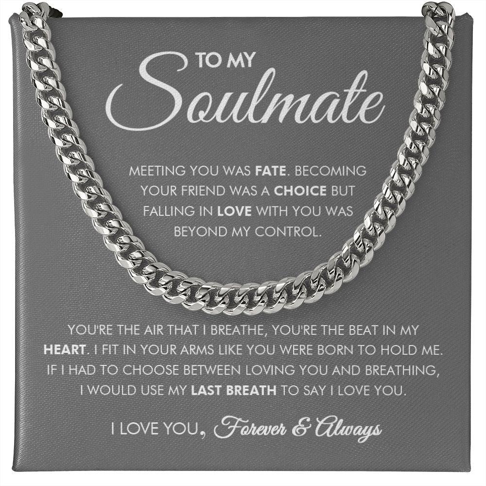 To My Soulmate - Heartbeat - Cuban Link Chain - Everyoou