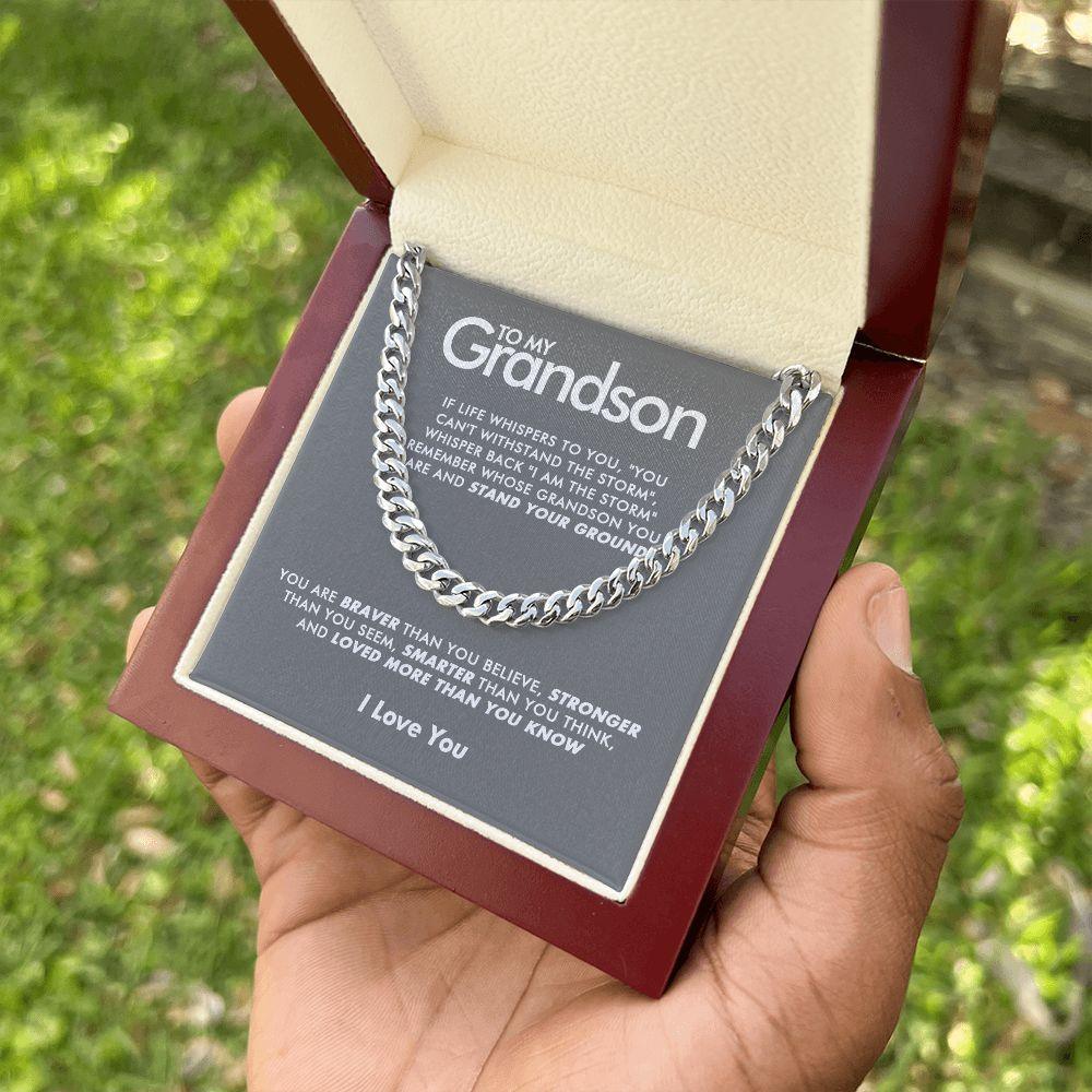 To My Grandson - Stand Your Ground - Cuban Link Chain - Everyoou