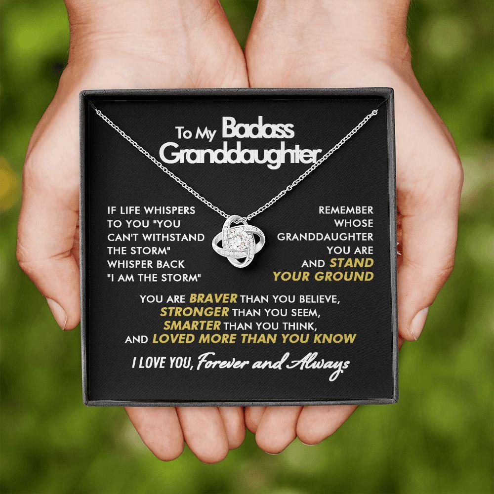 To My Badass Granddaughter - Believe in You - Love Knot Necklace - Everyoou